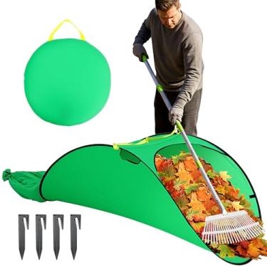 Imagem de Hysagtek Coletor de folhas grandes atualizado - Sacos dobráveis dobráveis e reutilizáveis para coleta de folhas e sacos de lixo de quintal para folhas e lixo