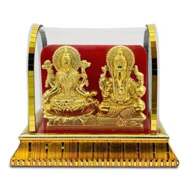 Imagem de exciting Lives Conjunto de estojo de plástico Lakshmi Ganesha - Deus hindu Ganpathi e deusa Laxmi, estátua de Ganesha Lakshmi esculpida em grandes detalhes, presente para Diwali, presentes festivos