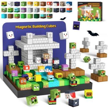 Imagem de Brinquedos infantis baseados em jogos Magnetic Blocks GoBidex Zomblock