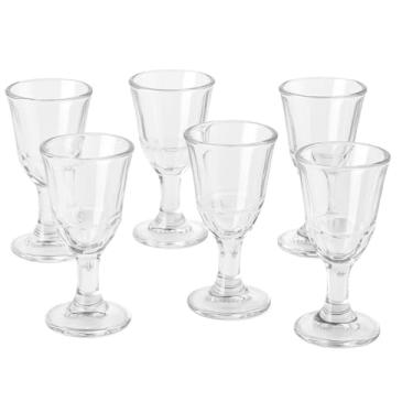 Imagem de Kit 6 Mini Copos de Shot Taça Vidro Transparente 8ml