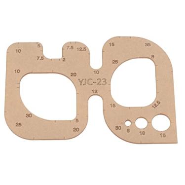 Imagem de Modelo de círculo de acrílico para bricolagem de couro, régua de posicionamento de couro com costura de canto arredondado, estêncil, modelos de canto, ferramenta de posicionamento de couro (C)