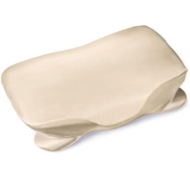 Imagem de Fronha de cetim espesso para almofada cervical Zelimun para almofada cervical, fronha lisa e macia, capa de travesseiro de contorno com zíper (champanhe)