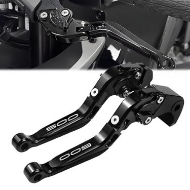 Imagem de XIDAODIT Para Kawasaki NINJA500 Ninja 500 Z500 Z 500 SE 2024 2025 Alavanca de embreagem de motocicleta ajustável conjunto de alavancas de freio e embreagem (preto)