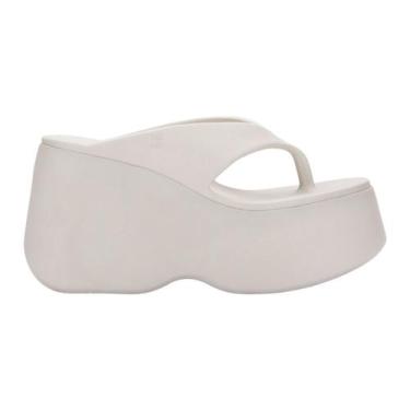 Imagem de Sandália Melissa Free Thong Wedge Bege Claro