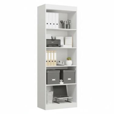 Imagem de Estante Livreiro Multiuso 4 prateleiras 1,71m Office Branco J&A - J & 