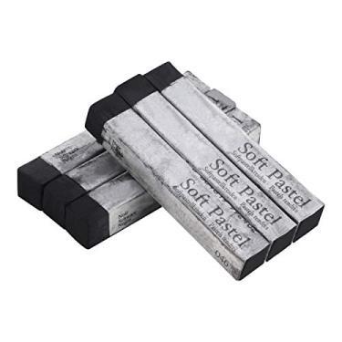 Imagem de IPENNY Pacote com 6 bastões pastéis macios – Conjunto de giz de desenho macio para desenho, esboço, mistura, materiais de artistas profissionais para iniciantes e artistas (preto)