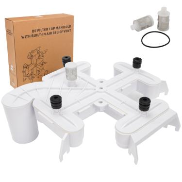 Imagem de VODCACA Conjunto de coletor 59023700 adequado para filtros de piscina Pentair FNS & FNS Plus, filtro de reposição para piscina de spa e natação # V38-140 25357-600-000 Coletor FNS branco