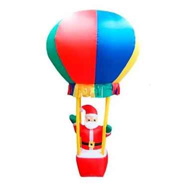 Imagem de Decoração Inflável Natalina Papai Noel com Seu Balão 73x100cm DRM2013 