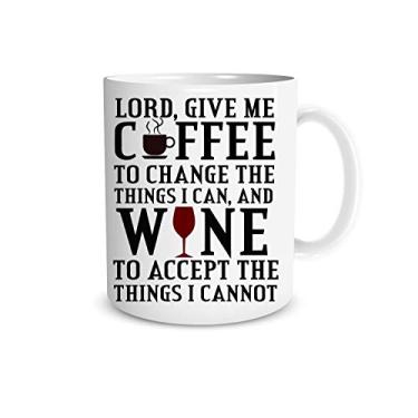 Imagem de Funnwear Lord, Give Me Coffee to Change The Things I Can - Caneca de café engraçada de 325 ml - Caneca engraçada inspiradora e sarcasmo perfeita para mulher, irmã, amiga, chefe, funcionário, colega de