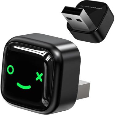 Imagem de Aaptador Automotivo 2 em 1 sem fio - Mini USB Dongle, Plug & Play Compatível iPhone iOS 10+ e Android 11+, Converte CarPlay original com fio para carro sem fio, conexão rápida estável