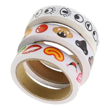 Imagem de Kisangel 3Rolos Etiquetas Adesivas de Adesivos de Olhos Nariz e Boca Artesanato DIY Material Menino Edição e Diversão Garantida