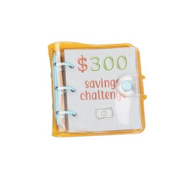 Imagem de Mini fichário para economizar dinheiro com envelopes, livro de orçamento de desafio de $2100/$1000/$500/$300/$150, organizador de dinheiro portátil (papel final, desafio de economia de $300)
