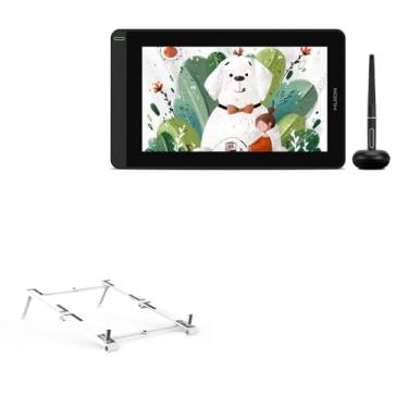 Imagem de BoxWave Suporte e suporte compatível com Huion Kamvas 12 GS1161 (11,6") - Suporte de alumínio de bolso 3 em 1, suporte portátil para visualização de vários ângulos - prata metálica