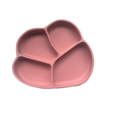 Imagem de Imagination Junction Prato de jantar de silicone em forma de pata de urso, prato dividido, material 100% silicone de grau alimentício, ventosa na parte inferior, pode ir ao micro-ondas e à máquina de