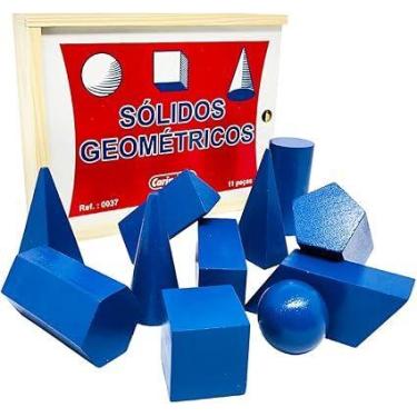 Imagem de Sólidos Geométricos - 11 Peças - Brinquedo Educativo Carimbras
