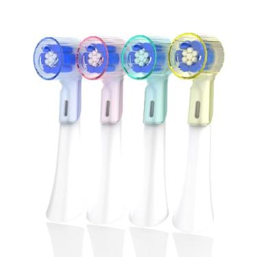 Imagem de Pacote com 4 capas de escova de dentes, serve para a maioria das escovas de dentes manuais e elétricas, capa de cabeça de escova de dentes para viagens e casa