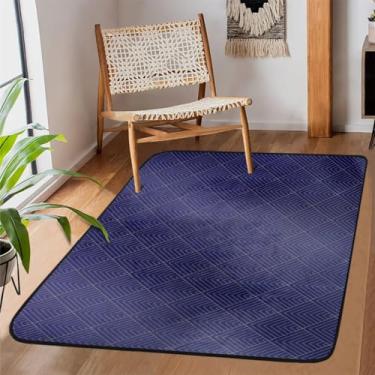 Imagem de Tapete de área para sala de estar, lavável à máquina, roxo, padrão abstrato, antiderrapante, tapete macio, para sala de estar, quarto, sala de jantar, berçário, cozinha, decoração de casa