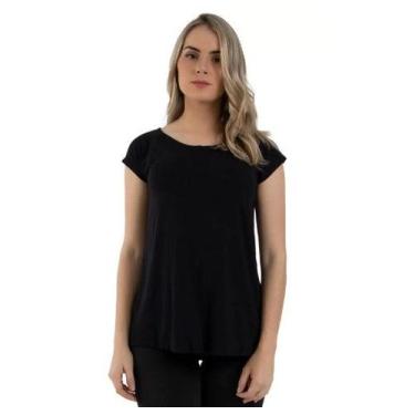Imagem de Blusa Marcela Sobre Legging Furadinha - DILUXO, M, Preto, feminino