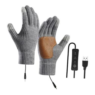 Imagem de menolana Luvas aquecidas USB com 3 níveis de aquecimento para snowboard, pesca e esqui, Vm02 Cinza