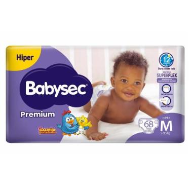Imagem de Fralda Babysec Premium Hiper M 68 Unidades, M, 68