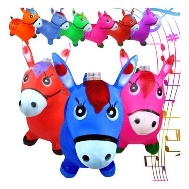 Imagem de Cavalinho Upa Upa Inflável Pula Pula Borracha com Som e Luz - Petrin, 