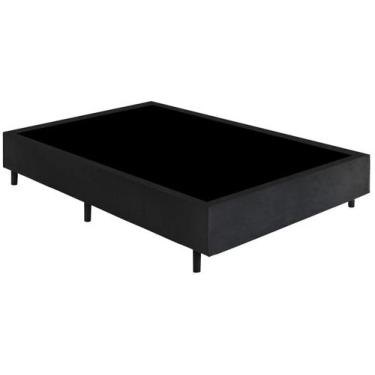 Imagem de Base Cama Box Casal Gazin 27x138x188cm Vip Topázio, Preto, Casal