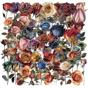 Imagem de Kit de adesivos de scrapbook de 100 peças, adesivos autoadesivos de folhas transparentes para scrapbook, cartas para fazer cartões de adultos, decoração de garrafa de água faça você mesmo