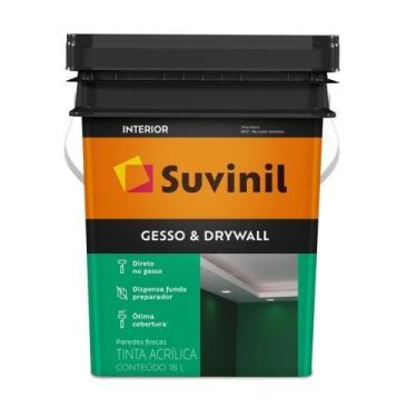 Imagem de Tinta Acrílica Direto Gesso & Drywall 18L - Suvinil - 50862348 - Unitá