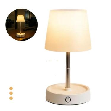 Imagem de Luminária Led Touch Abajur Mesa Moderna Compacta Luz Quente Recarregáv