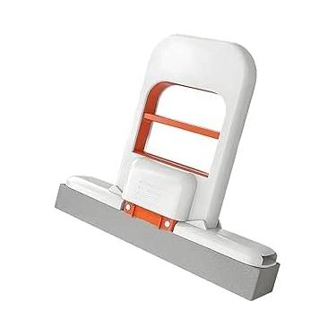 Imagem de Mini Rodo Dobrável Multifuncional para Bancadas, Espelhos e Pequenos Espaços – Sistema Push-Pull com Esponja Absorvente e Armazenamento Compacto