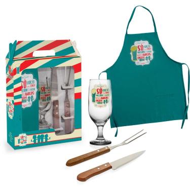 Imagem de Kit Churrasco Velhos Amigos 4 Peças + Caixa Presente