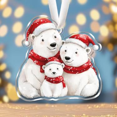 Imagem de Enfeites de Natal, enfeites de árvore, enfeites de pendurar para pequenas árvores, urso, festas de fim de ano, ao ar livre, decoração de casa