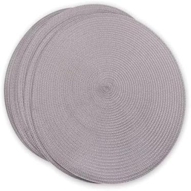 Imagem de Circulo decorativo para pratos, para refeicoes, trancado, com textura rustica, 6 pecas, e elegante - Cores sortidas