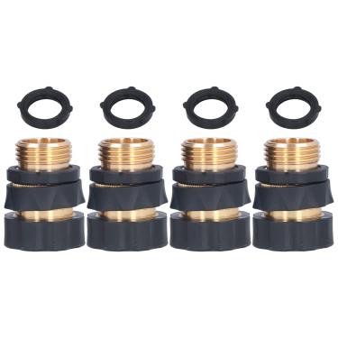 Imagem de QANYEGN Conexão rápida de mangueira de bronze, conector de mangueira de jardim com juntas, acessórios de adaptador de conector de mangueira de bronze para irrigação de jardim