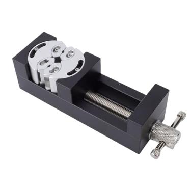 Imagem de ASHATA Mini Torno de Mesa, Mini Braçadeira de Bancada, Braçadeira de Trabalho Pequena para Ferramenta de Reparo para Bancada de Furadeira, Liga de Alumínio Autoajustável para Serviços Pesados, para