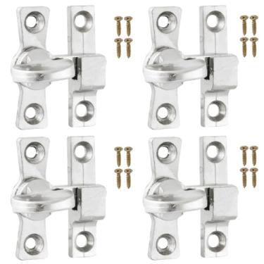 Imagem de Tranqueta Fecho Trinco Postigo Bico Virado Porta Janela Portinhola de Alúminio | 04 Un