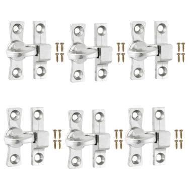 Imagem de Tranqueta Fecho Trinco Postigo Bico Virado Porta Janela Portinhola de Alúminio | 06 Un