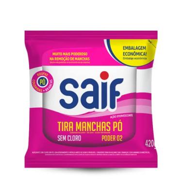 Imagem de Tira Manchas Pó Poder O2 Sachê Saif 420G