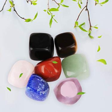 Imagem de GLOGLOW Cristais de Cura Conjunto de Pedras de Cura de Cristal de 7 Cores, Pirâmide de Energia de Chakra de ágata para Meditação Com Reiki Yoga Chakras Equilíbrio Decoração de Casa Outros Itens Colecionáveis