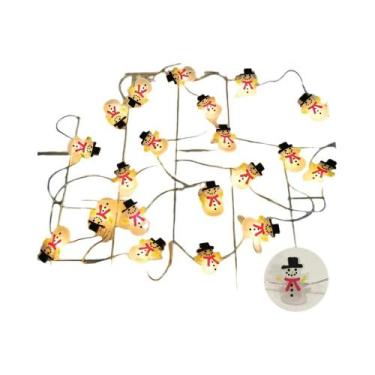 Imagem de Corda De Luz LED Papai Noel Boneco De Neve Decoração De Natal Para Cas