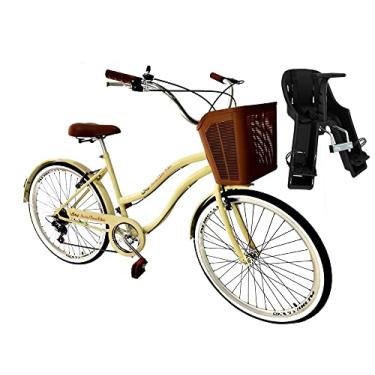 Imagem de Bicicleta de passeio Com Cesta reforçada Cadeirinha Infantil