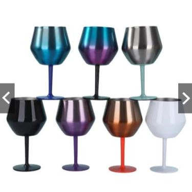 Imagem de 420ML Taça Copo Térmico De Aço Inoxidável 2 Em 1 Para Gin Vinho Drink Bebidas- Aço Inoxidável para Gin, Vinho, Drink e Bebidas Quentes/Frias(kit3pcs Aleatório)
