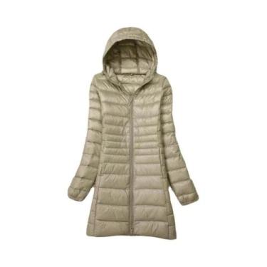 Imagem de Jaqueta De Inverno Leve Com Capuz Em Pluma De Pato Branca plus Size Pa