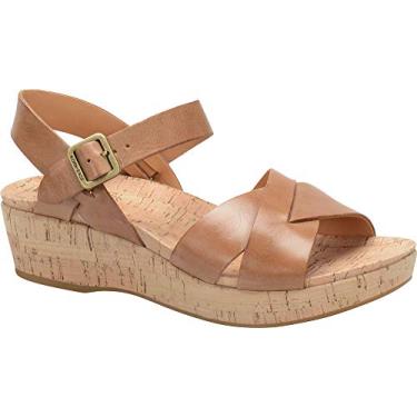 Imagem de KORK-EASE Sandália feminina Myrna 2.0 com tira no tornozelo, Areia dourada, 35