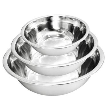 Imagem de Kit 3 Tigela Bacia Bowl De Inox Cozinha Saladeira 350mL 14cm - 500ml 1