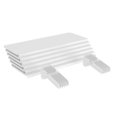 Imagem de Kit 6 Bandejas Gondola FIT 40 Branco 6X 25x90 Sp Etiqueta