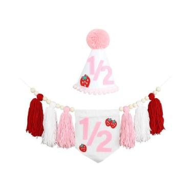 Imagem de Guirlanda De Franjas De Contas De Madeira Artesanal Para Aniversário D