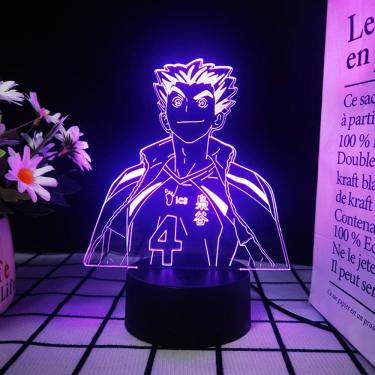 Imagem de Luz noturna LED 3D Haikyuus Kotaros Bokutos com mudança de cor