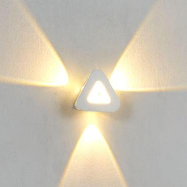 Imagem de GZZBMY LED Outdoor Arandela IP65 Impermeável Alumínio Iluminação de Parede Moderna Minimalista Arandelas Interior/Exterior para Terraço Varanda Corredor Escada Entrada (Branco Luz Quente, 3 Vezes)