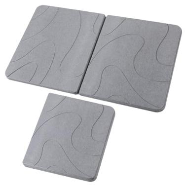 Imagem de Tapete de banho de pedra de terra de diatomáceas, antiderrapante, dobrável, superabsorvente, tapete de banho de diatomita para o chão do banheiro, tapetes de secagem de louça para cozinha, secagem